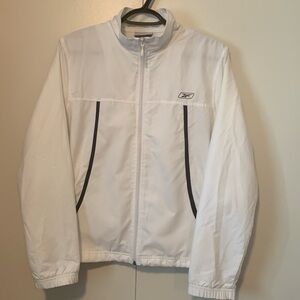 Reebok White & Black Light Mesh Jacket Size Medium